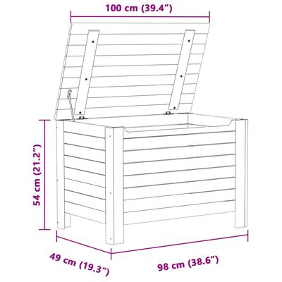 vidaXL Boîte de rangement avec couvercle RANA blanc bois massif de pin