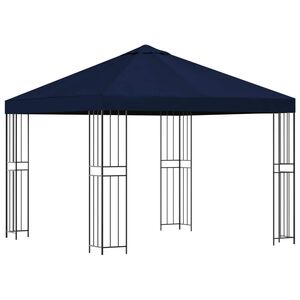 vidaXL Pavillon 3 x 3 m Bleu Polyester et Acier 190 gsm