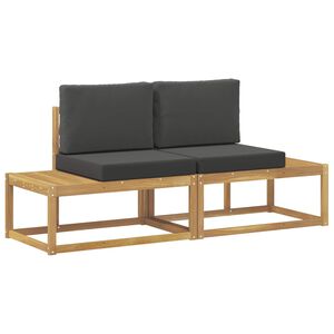 vidaXL Canap&eacute; d'ext&eacute;rieur en bout 2 Pi&egrave;ce Blanc Bois d'Acacia Massif