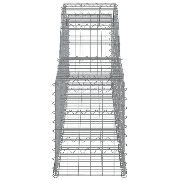 vidaXL Panier de gabions arqu&eacute; 300x30x40/60 cm Fer galvanis&eacute;