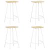 vidaXL Tabourets de bar lot de 4 bois de manguier massif