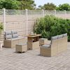 vidaXL Ensemble de canapé de jardin 8 pcs Beige et Gris clair