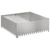 vidaXL Bordure de Pelouse 100 x 100 x 35 cm Acier Argent&eacute;