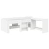 vidaXL Lit haut pour enfants avec bureau Blanc 90 x 190 cm
