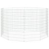 vidaXL Enclos d'animaux en libert&eacute; 10 panneaux 54x100 cm fer galvanis&eacute;