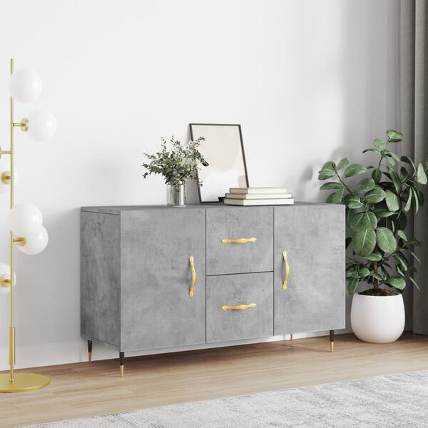 vidaXL Buffet gris béton 100x36x60 cm bois d'ingénierie