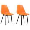 vidaXL Chaises &agrave; manger lot de 2 orange PP