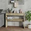vidaXL Table console ch&ecirc;ne sonoma 102x30x80 cm bois d'ing&eacute;nierie