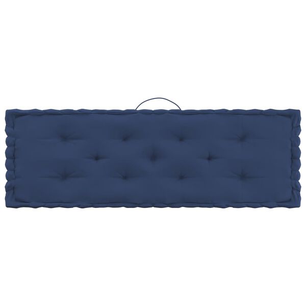 vidaXL Coussins de plancher de palette lot de 3 Bleu marine clair