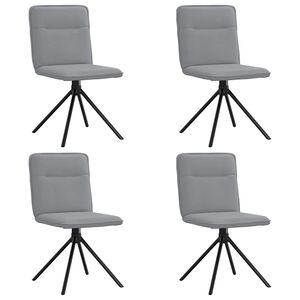vidaXL Chaises &agrave; manger lot de 4 gris clair tissu