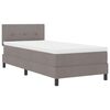 vidaXL Lit &agrave; ressorts avec matelas Taupe 80 x 200 cm tissu