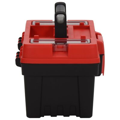 vidaXL Ensemble de boîtes à outils 2 pcs Noir et rouge Polypropylène