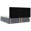 vidaXL Lit avec rangement et matelas Gris fonc&eacute; 200 x 200 cm Velours