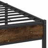 vidaXL Cadre de lit sans matelas chêne fumé 137x190 cm bois ingénierie