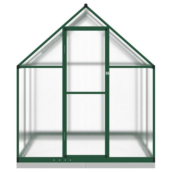 vidaXL Serre avec cadre de base vert 169x169x202 cm aluminium