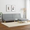 vidaXL Canap&eacute;-lit &agrave; 2 places avec repose-pied gris clair tissu