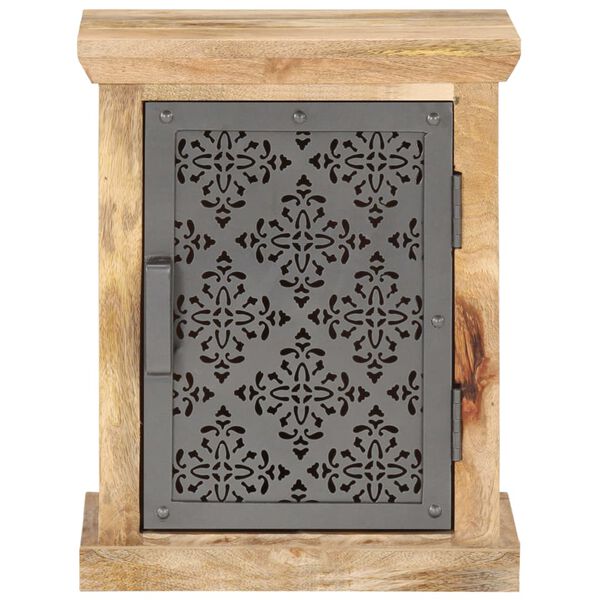 vidaXL Table de chevet avec porte 40x30x50 cm Bois de manguier solide