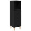 vidaXL Cabinet de Salle de Bain avec porte Ch&ecirc;ne noir 30 x 30 x 100 cm
