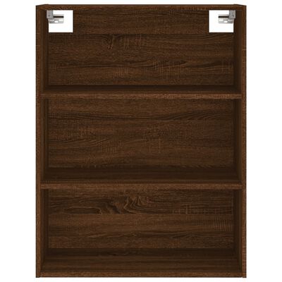 vidaXL Buffet haut Chêne marron 69,5x34x180 cm Bois d'ingénierie