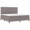 vidaXL Lit &agrave; ressorts avec matelas Taupe 200 x 200 cm tissu