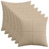 vidaXL Housse de coussin 6 pcs ALMELO Taupe 40 x 40 cm velours c&ocirc;tel&eacute;