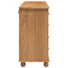 vidaXL Commode ASKIM Marron 79 x 40 x 133,5 cm Bois de pin massif