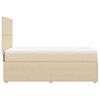 vidaXL Sommier à lattes de lit avec matelas Crème 80x200 cm Tissu