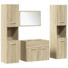 vidaXL Ensemble de meubles de salle de bain 4 pcs ch&ecirc;ne sonoma