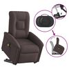 vidaXL Fauteuil inclinable de massage Marron fonc&eacute; Tissu