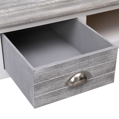 vidaXL Bureau Gris 110x45x76 cm Bois