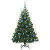 vidaXL Sapin de No&euml;l artificiel avec 150 LED Vert 150 cm PE et PVC