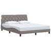 vidaXL Cadre de lit sans matelas taupe 160x200 cm tissu