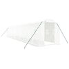 vidaXL Serre avec cadre en acier blanc 24 m&sup2; 12x2x2 m