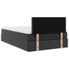 vidaXL Lit ottoman avec matelas & LED noir 120x190cm similicuir
