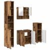 vidaXL Ensemble de mobilier de salle de bain 4 pc Bois Ancien