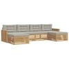 vidaXL Ensemble de canap&eacute;s d'ext&eacute;rieur 6 pc Blanc et gris clair