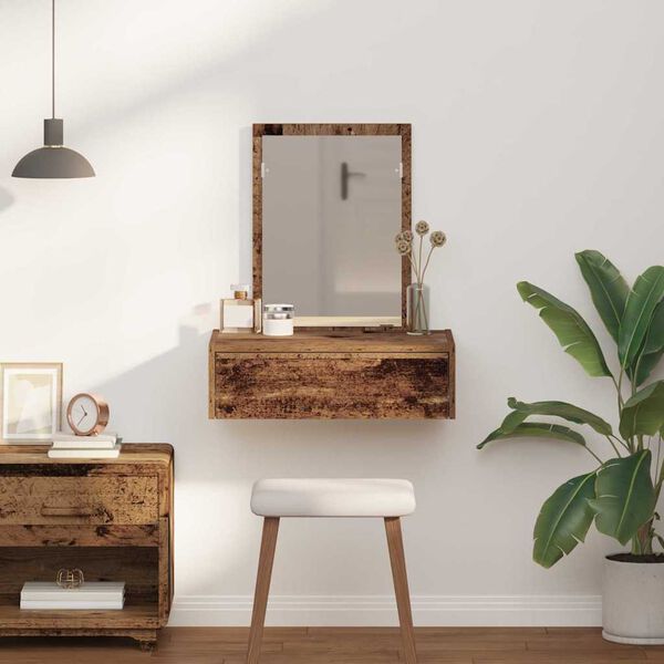 vidaXL Table de Toilette Marron 60 x 40 x 70 cm Bois d'ing&eacute;nierie