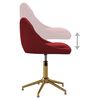 vidaXL Chaises &agrave; manger pivotantes lot de 4 rouge bordeaux velours