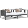 vidaXL Lit de jour sans matelas gris bois de pin massif 90x200 cm