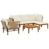 vidaXL 6 pc Bois d'acacia massif et corde Naturel