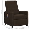 vidaXL Fauteuil de massage Marron fonc&eacute; Tissu
