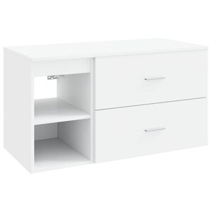 vidaXL Ensemble de mobilier de salle de bain 2 pc Blanc