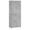 vidaXL Buffet haut Gris b&eacute;ton 69,5x34x180 cm Bois d'ing&eacute;nierie