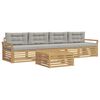 vidaXL Ensemble de canap&eacute;s d'ext&eacute;rieur 5 pc Blanc et gris clair