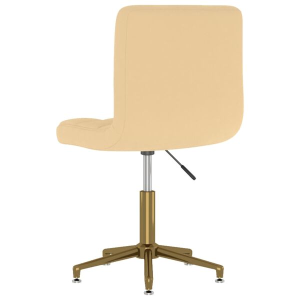 vidaXL Chaises pivotantes &agrave; manger lot de 4 cr&egrave;me velours