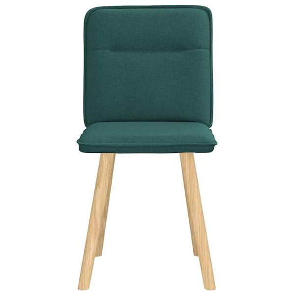 vidaXL Chaises à manger lot de 2 vert foncé tissu