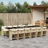 vidaXL Ensemble &agrave; manger de jardin et coussins 13 pcs beige