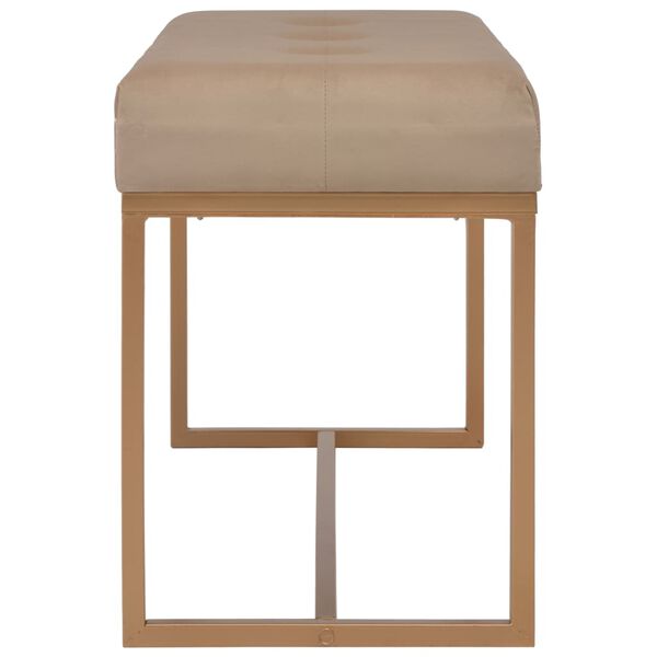 vidaXL Banc d'entr&eacute;e beige 80 cm velours