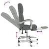 vidaXL Fauteuil de massage inclinable de bureau Gris foncé Tissu