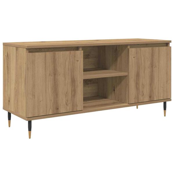 vidaXL Meuble TV Ch&ecirc;ne artisanal 104 x 35 x 50 cm Bois d'ing&eacute;nierie